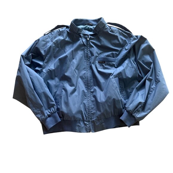 Members Only Blue Lightweight Bomber Jacket 2X Mens Full Zip Nylon Blend - Picture 1 of 8
